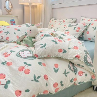 Blossom & Berry Dream Bedding Set 4pcs Floral Duvet Cover