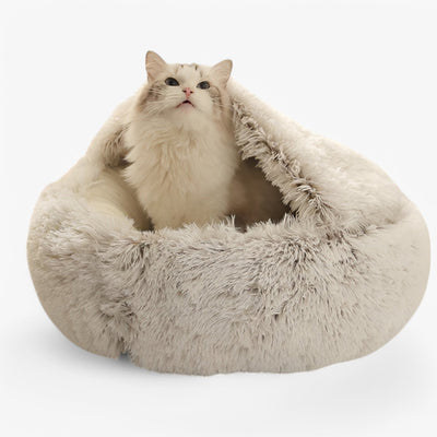 Soft Winter Pet Bed with Washable Cover and Non-Slip Base
