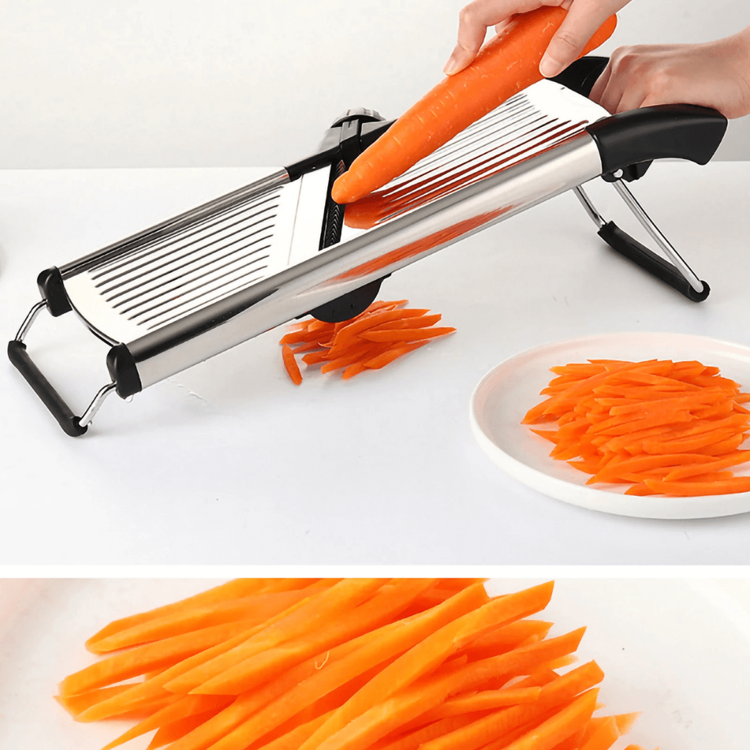 Stainless Steel Mandoline Slicer – Adjustable Thickness Cutter