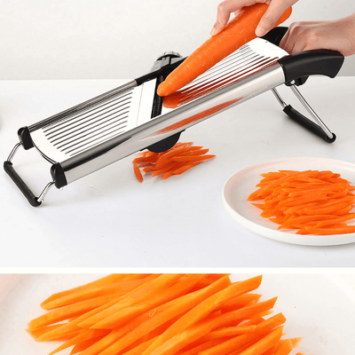Stainless Steel Mandoline Slicer – Adjustable Thickness Cutter