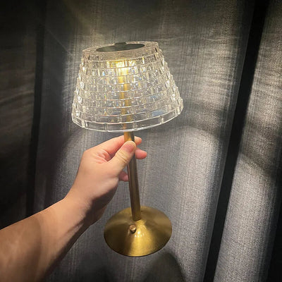 Vintage Crystal LED Table Lamp with Adjustable Brightness