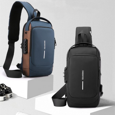 Waterproof Shoulder Travel Bag with USB Port