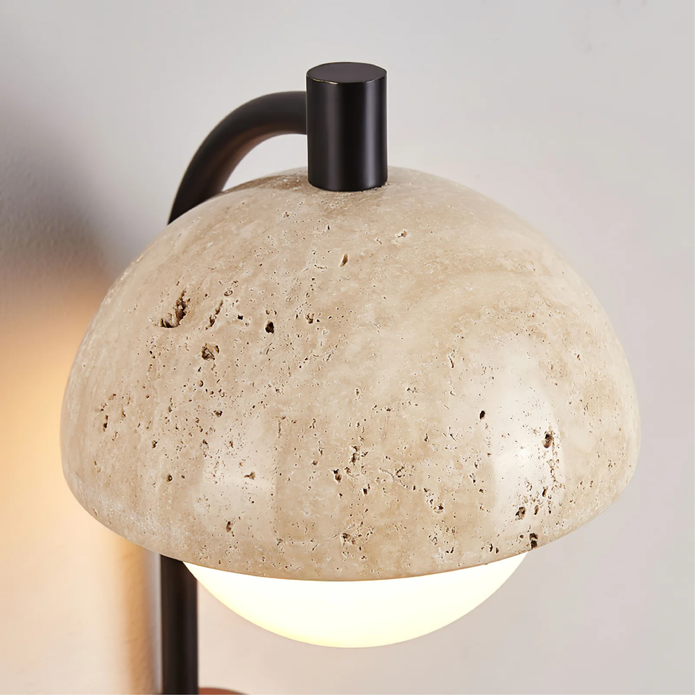 Modern Travertine Glass Wall Lamp – Arco