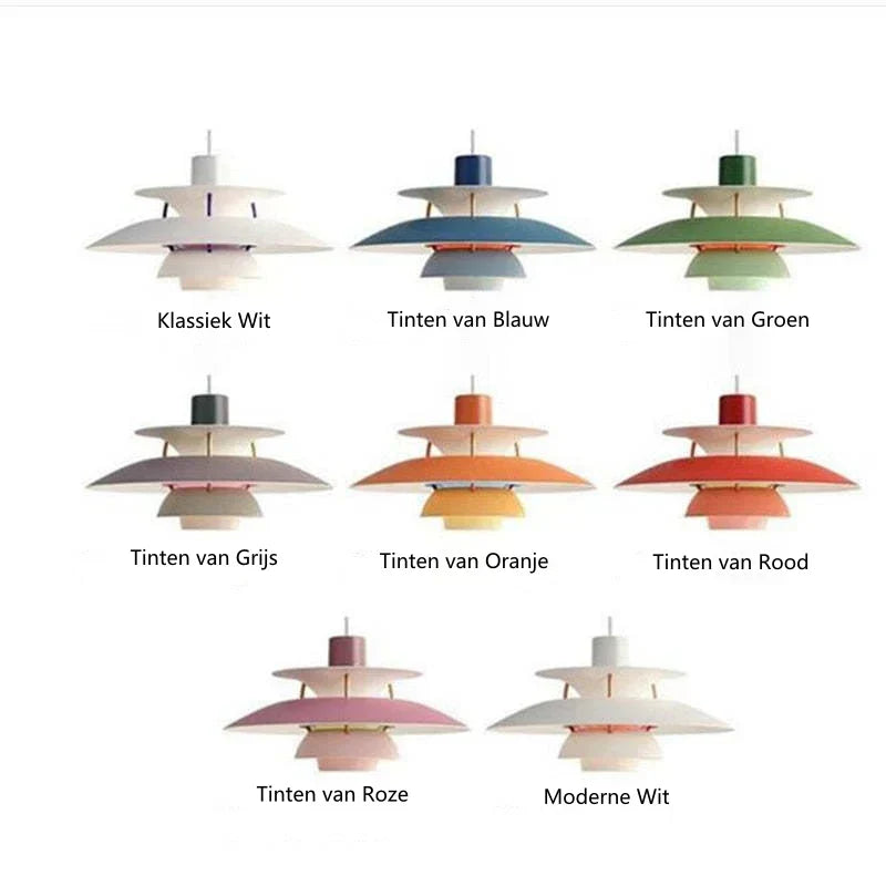 Modern Morandi LED Pendant Light – E27 Metal Shade