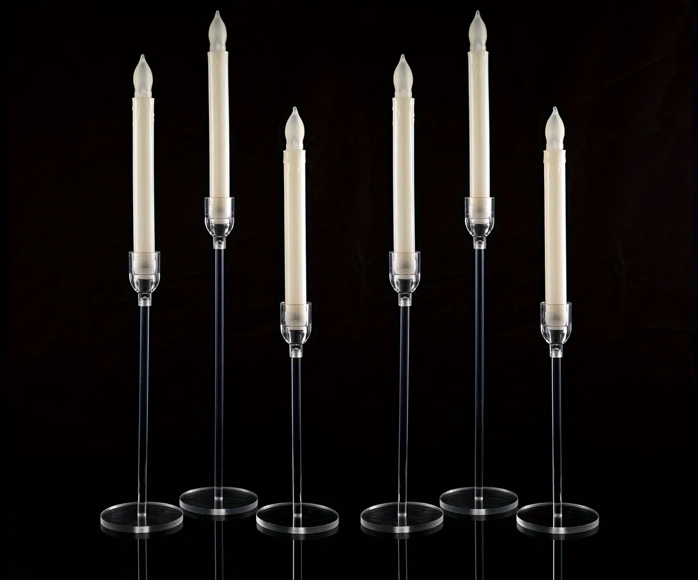 LumenAcry Acrylic Candle Holder Set (3-piece)