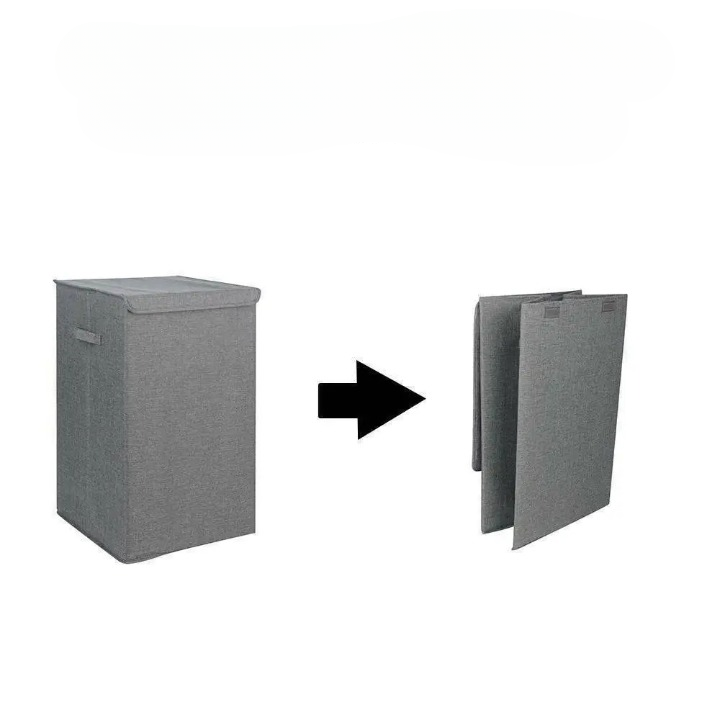 Foldable Laundry Hamper with Lid – Large Capacity
