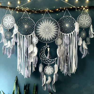 Bohemian Dreamcatcher Wall Hanging Set, 5 Pieces