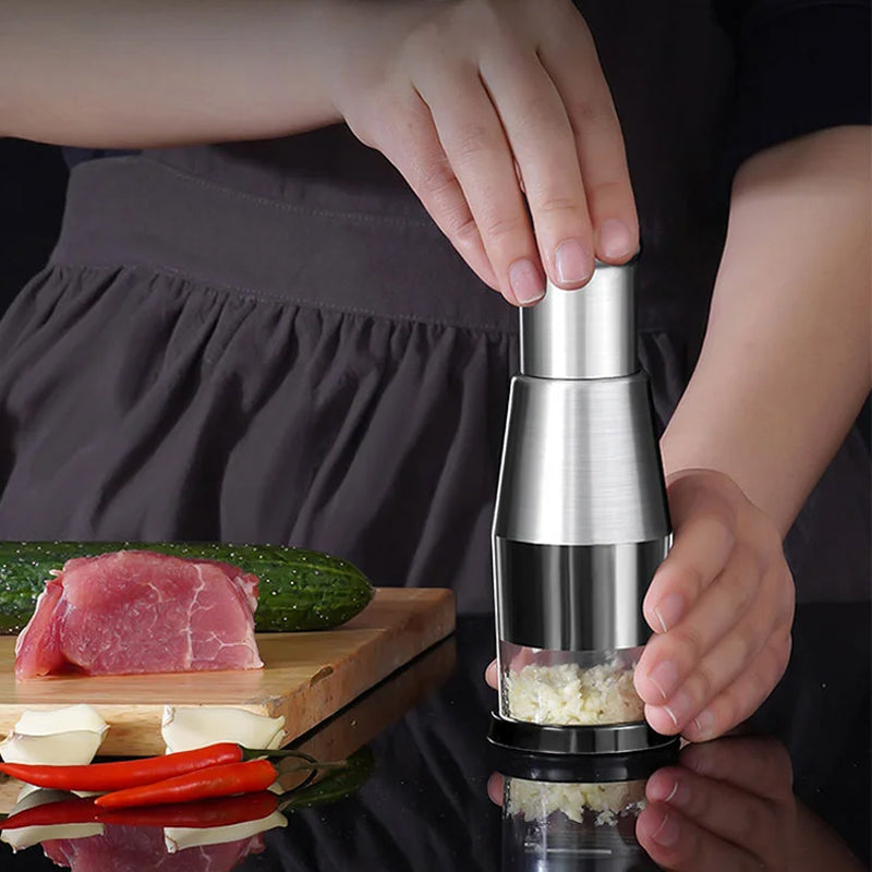 Efficient Garlic Press Stainless Steel Easy Use