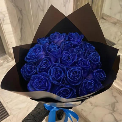 Glass Rose with LED Light in Dome for Romantic Gift