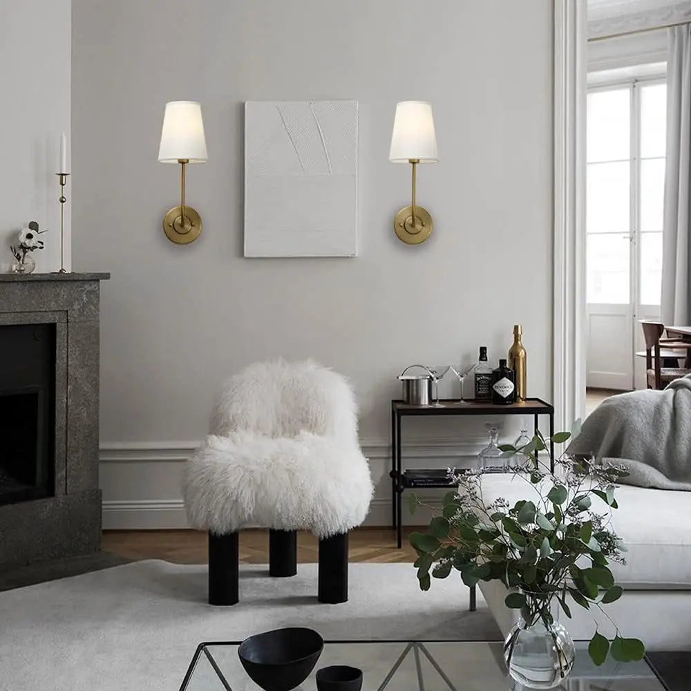 WeaveGlow – Modern Wall Lamp Featuring Woven Metal and Soft Fabric