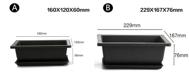 Rectangular Flower Planter with Saucer for Balcony