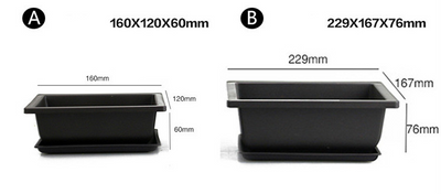 Rectangular Flower Planter with Saucer for Balcony