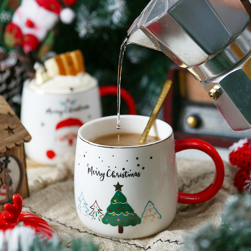 Christmas Ceramic Mug with Festive Lid