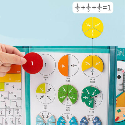 Magnetic Fraction Disc Set for Math Learning