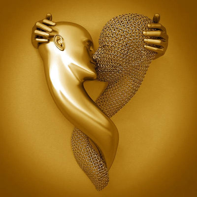 Wall Art Painting with Love Heart and 3D Effect