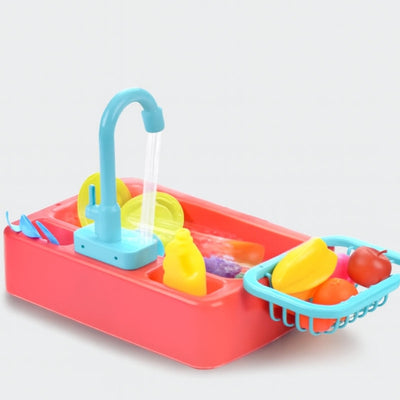 Kids Mini Sink Playset with Faucet and Veggies