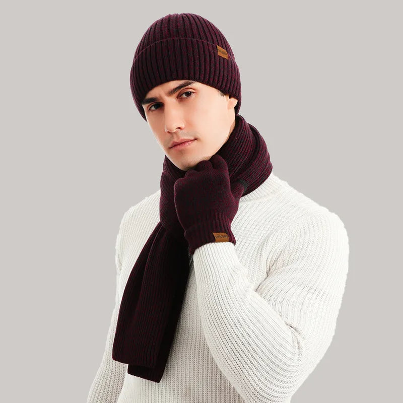 Tough Winter Set – Warm Hat, Scarf & Gloves