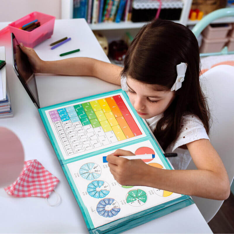 Magnetic Fraction Disc Set for Math Learning