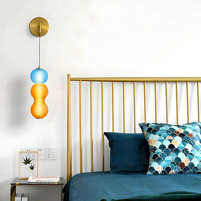 Modern LED Wall Light in Black and Gold Design