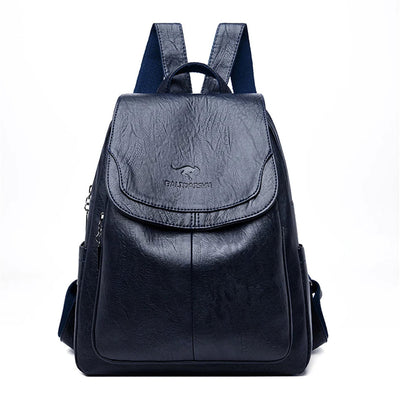 Women’s Anti-Theft Leather Backpack with RFID