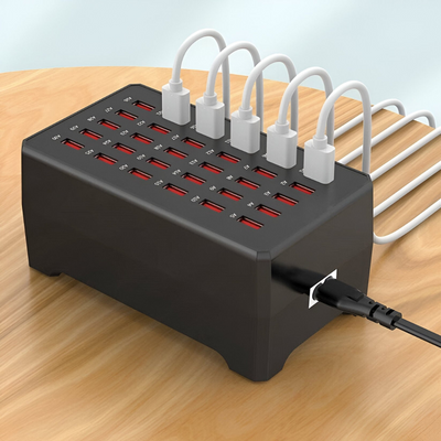 30-Port Multi USB Charging Station with Fast Charge