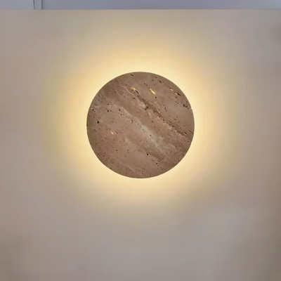 Wabi-Sabi Travertine Natural Stone Wall Lamp with LED