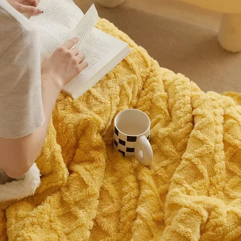 Thick Lambswool Fleece Winter Blanket Soft Warm Throw