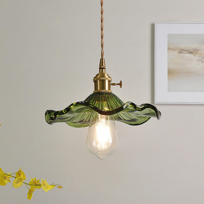 Chic Hibiscus Glass Pendant Lamp