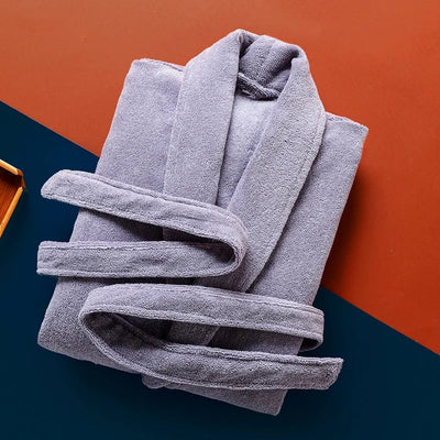 Men’s Long Fleece Bathrobe – Warm Winter Robe