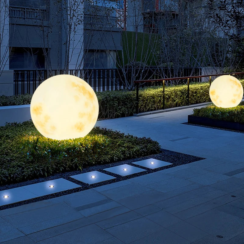 USB Rechargeable Moon-Shaped Outdoor Garden Lamp