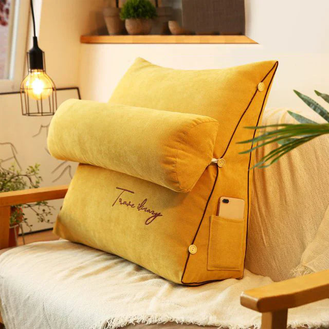 Wedge Back Support Pillow with Neck Roll