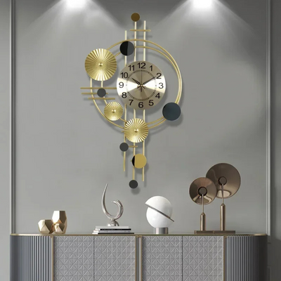 Large Modern Metal Wall Clock for Living Room