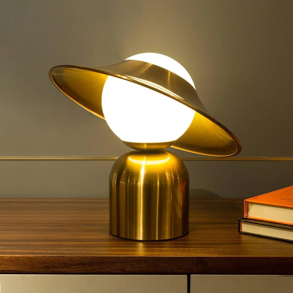 Retro Glass Table Lamp with Dimmable Light