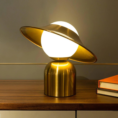 Retro Glass Table Lamp with Dimmable Light