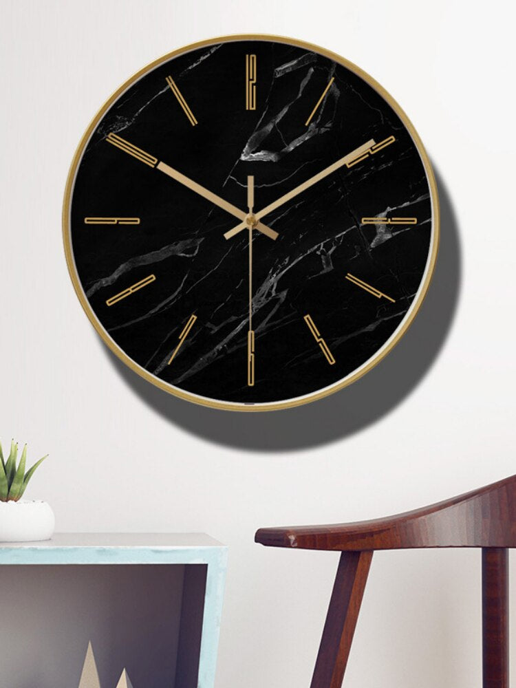 Luxury Marble Wall Clock with Silent Mechanism