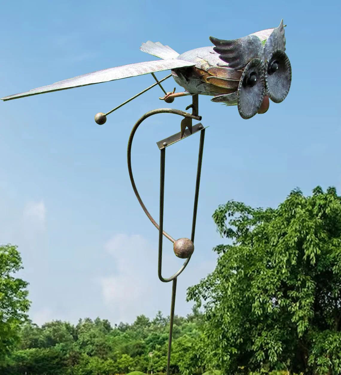 Metal Garden Wind Spinner Outdoor Lawn Ornament