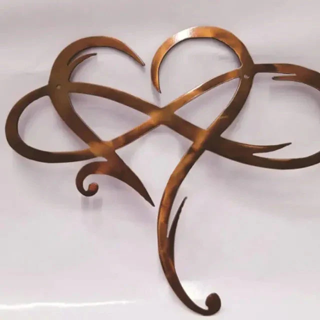 Iron Wall Art with Infinity Heart Design