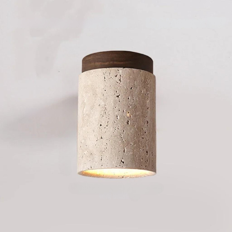 Travertine LED Ceiling Lamp Recessed Design
