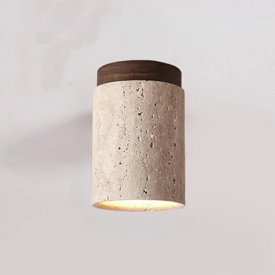 Travertine LED Ceiling Lamp Recessed Design