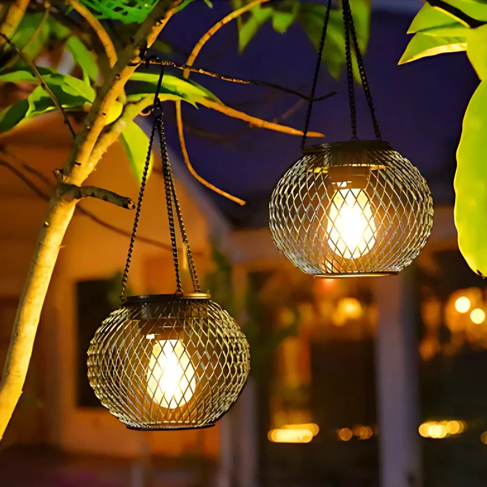 Sunny Garden Solar Lantern – Waterproof LED Outdoor Light with Auto Sensor