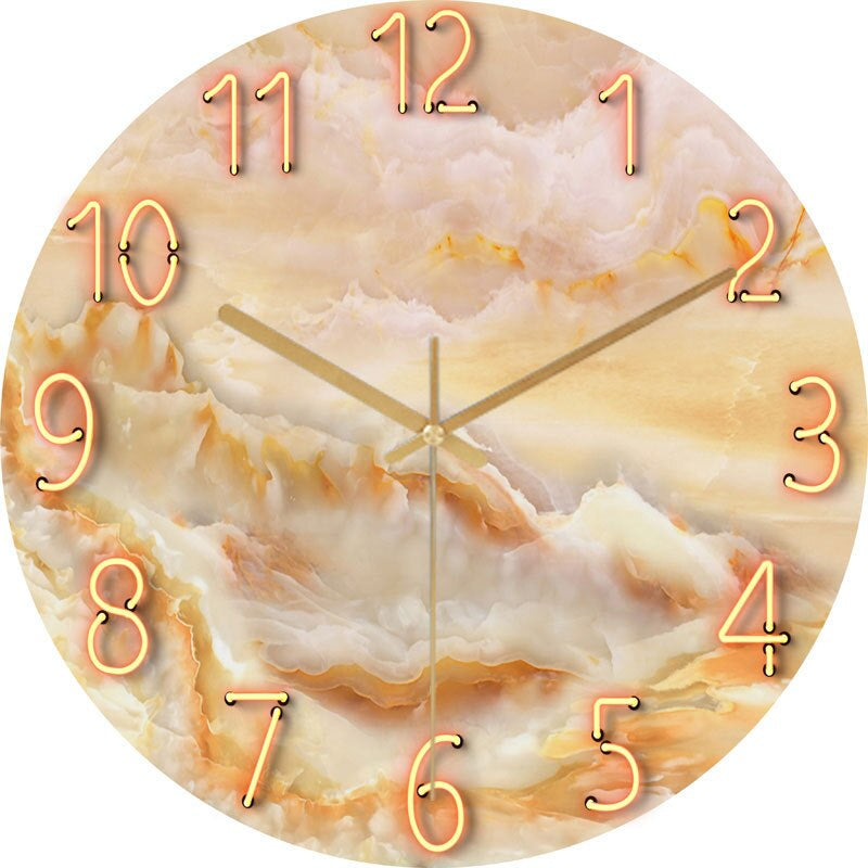 Modern Wooden Wall Clock with Silent Mechanism