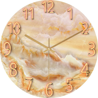 Modern Wooden Wall Clock with Silent Mechanism