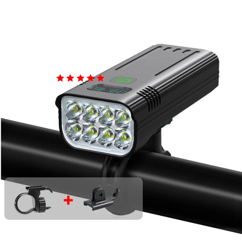 5000 Lumen USB Rechargeable Bike Light with Mounts