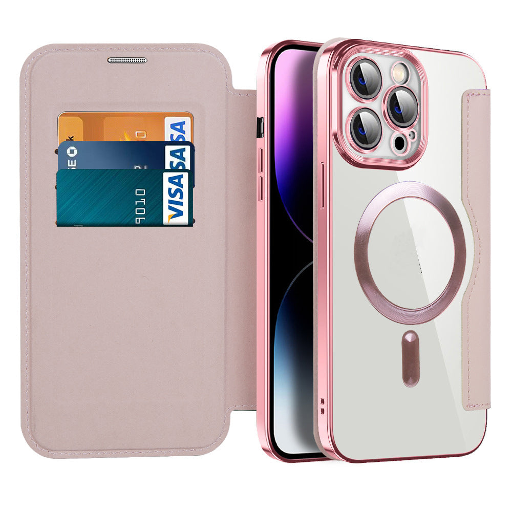 Magnetic Leather Flip Case iPhone 11–14 Series