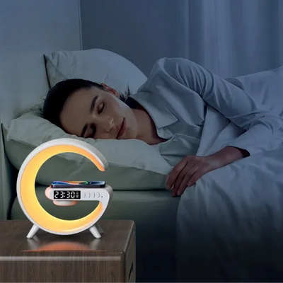 Smart LED Lamp with Bluetooth Speaker & Wireless Charger