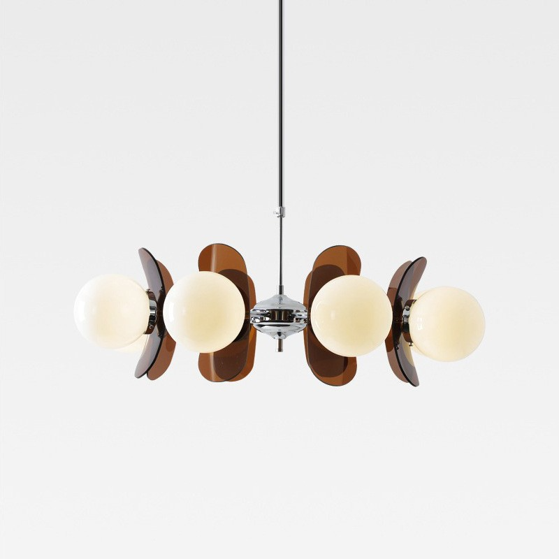 Modern Retro Bauhaus Chandelier with 8 Lights