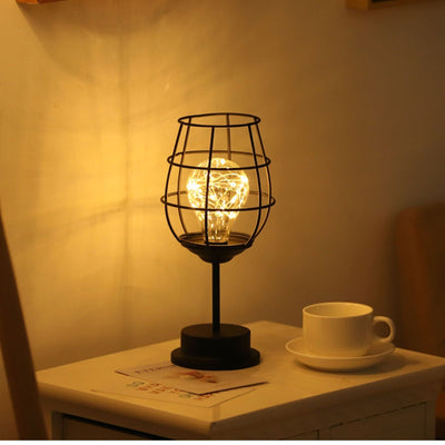 Modern Black Table Lamp with Fabric Shade 45cm