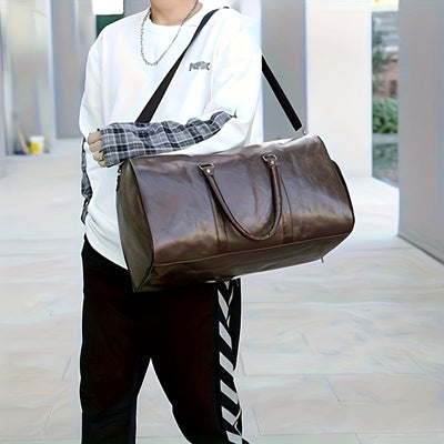 Voyager's Haven Deluxe Leather Retro Travel Bag
