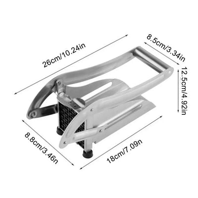 SmartFries Stainless Steel French Fry Cutter – 3 Blade Sizes