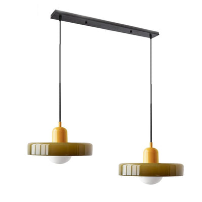 2-Head Bauhaus Glass Pendant Light Adjustable